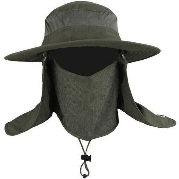 Topi Kebun Mancing Gunung dengan Sarung Masker Wajah Serbaguna