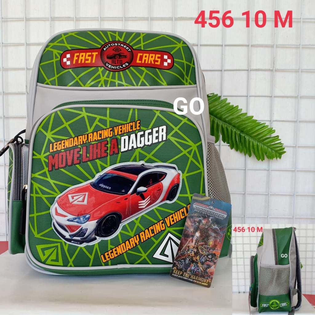 gos TAS RANSEL ALTO ANAK Karakter FAST CARS Tas Sekolah Anak Laki Laki