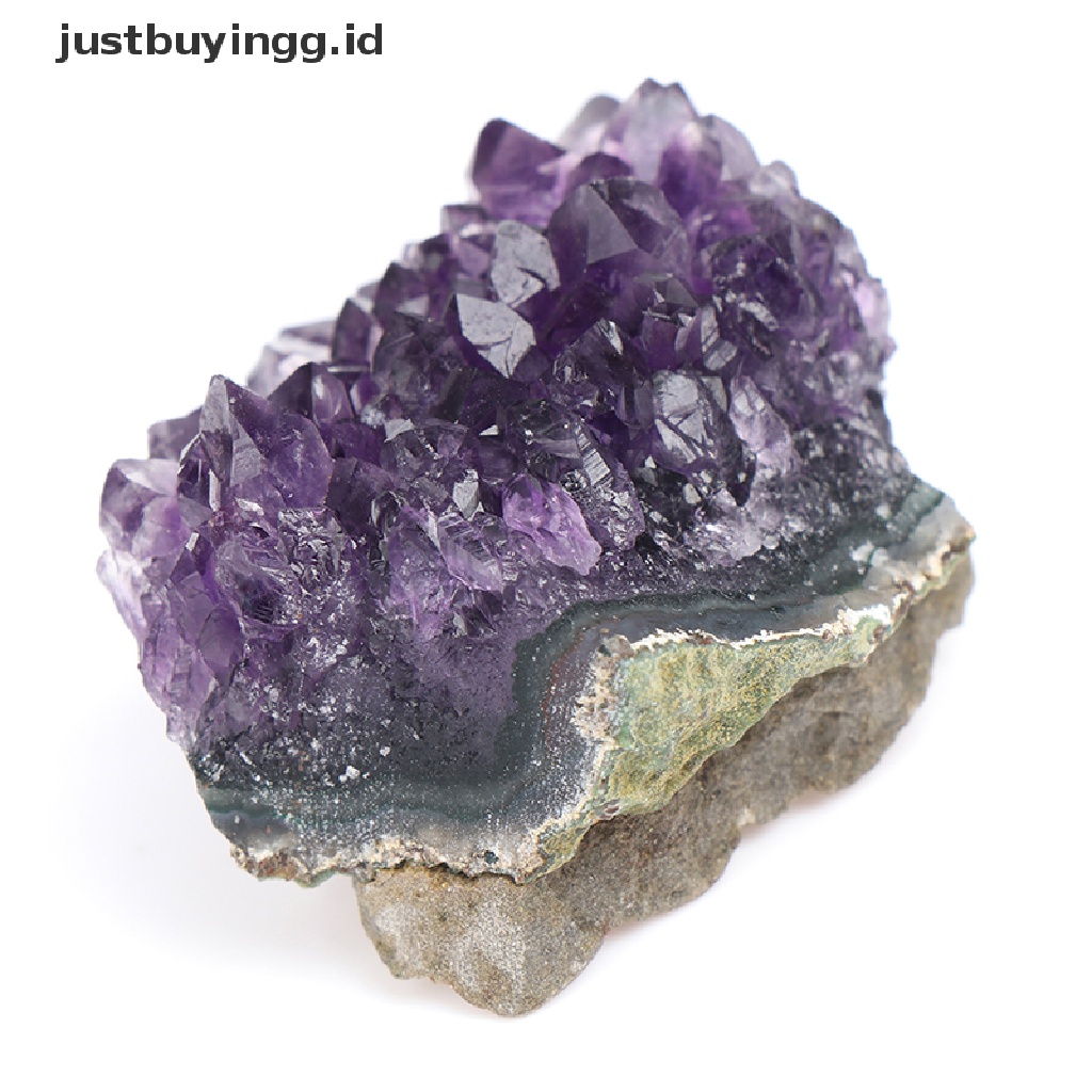 Batu Kristal Kuarsa Amethyst Cluster Mineral Kasar Untuk Penyembuhan