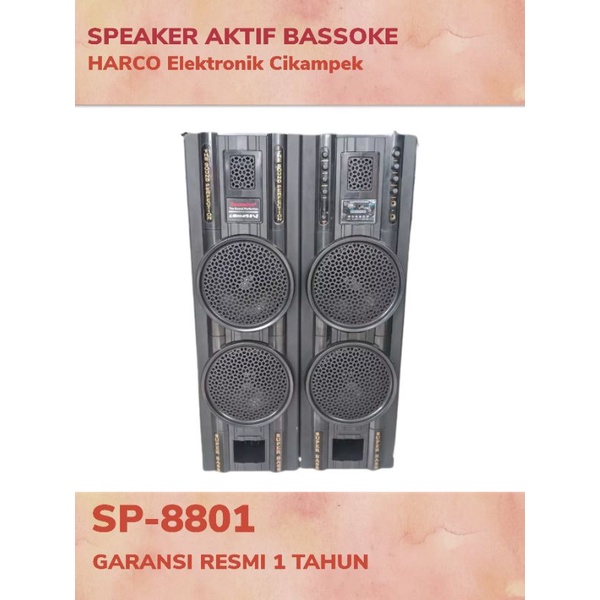 BASSOKE Speaker Aktif Bluetooth SP-8801