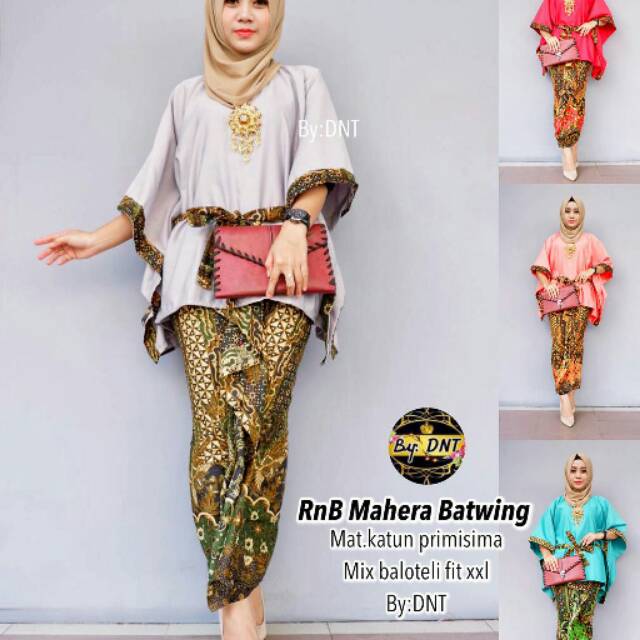 Setelan batik muslim wanita pesta modern. Party dress batik wanita kekinian