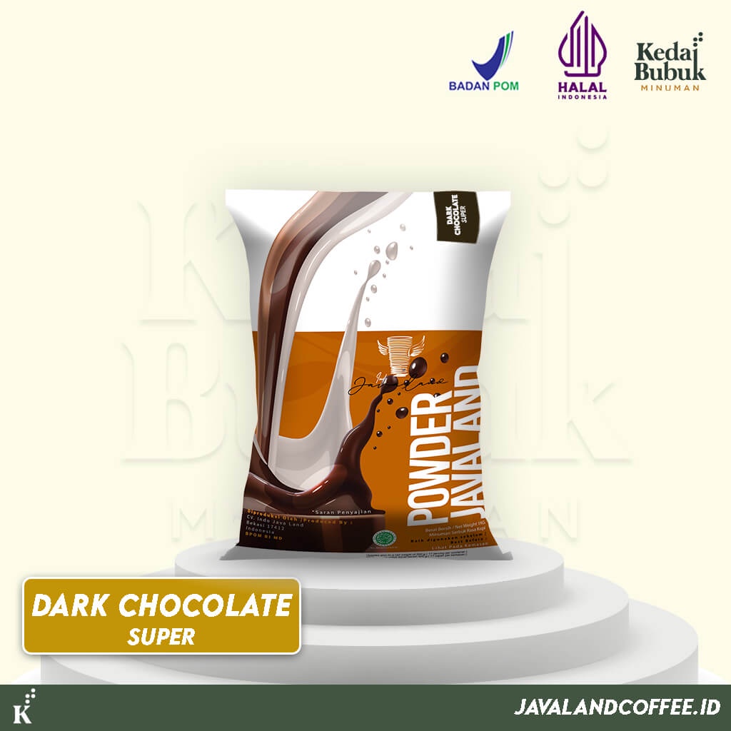 

Javaland Bubuk Minuman Rasa Dark Chocolate / Coklat 1Kg - Super Plain | Bubble Powder Drink Boba