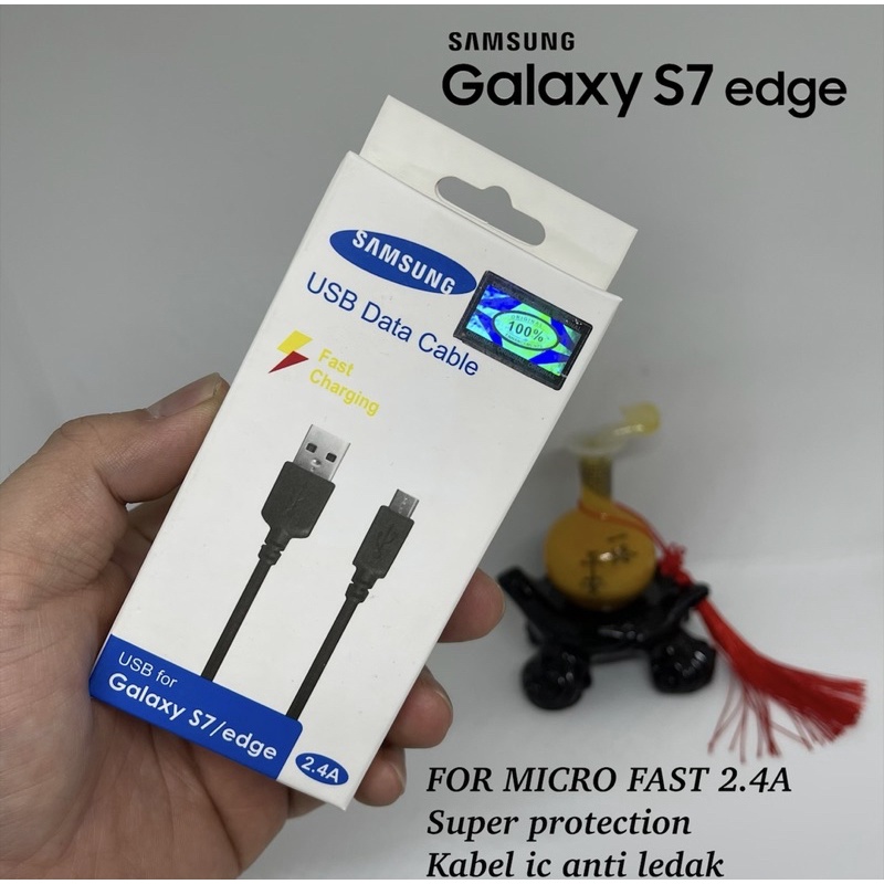 PROMO KABEL DATA SAMSUNG MICRO S7 EDGE ORIGINAL COMPATIBLE FOR SMARTPHONE SUPPORT FASTCHARGING 2.4A