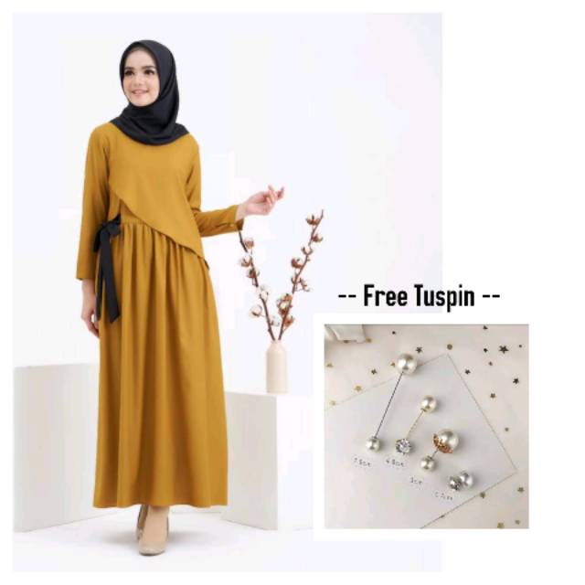 Kalea dress mustard by mabelle indonesia