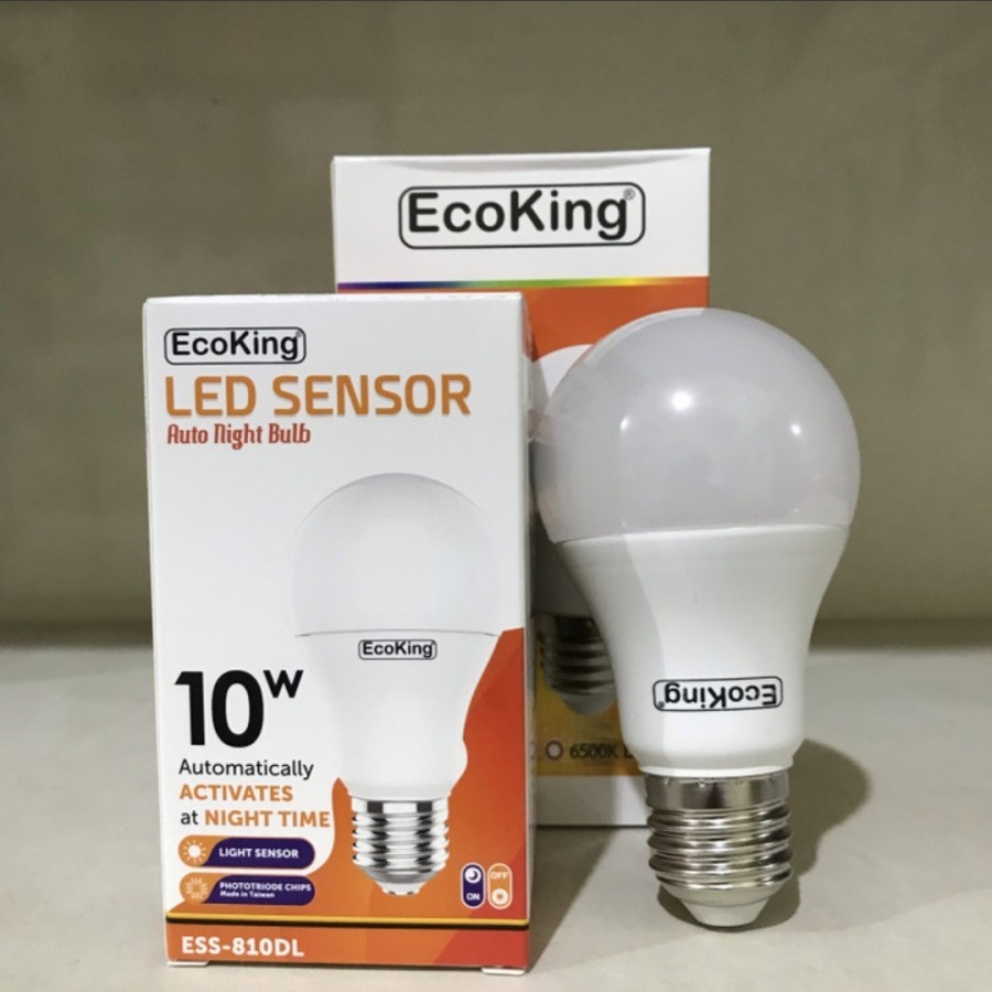 Lampu bohlam LED Sensor Cahaya 10watt dan 12wat ECOKING - 10 Watt