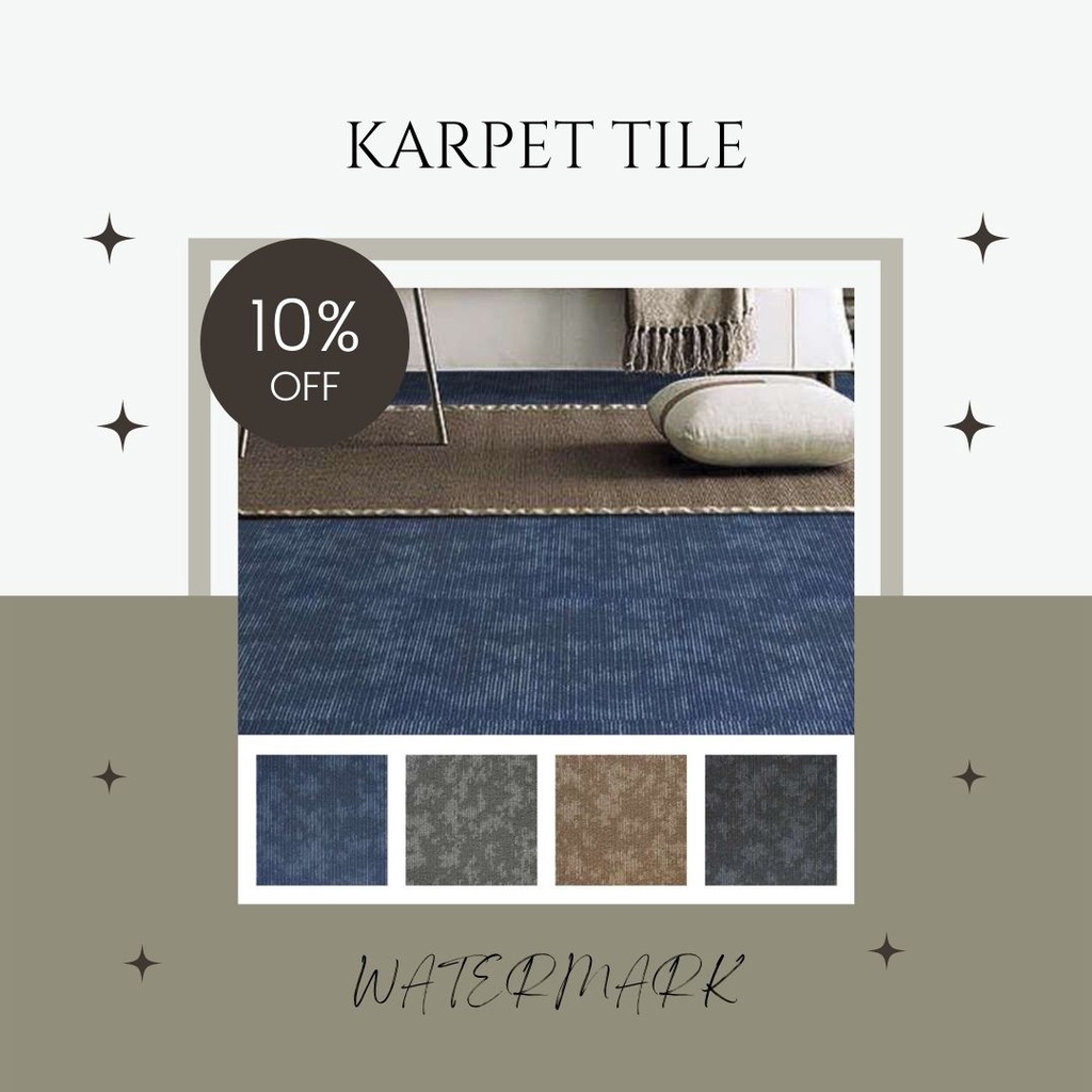 Karpet Tile Kantor Watermark Motif Tebal 5mm - Karpet Tile Murah