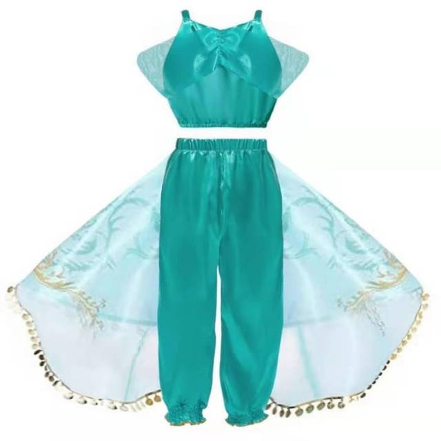 Costum Princess Jasmine Aladin Dress Princess Baju Princess