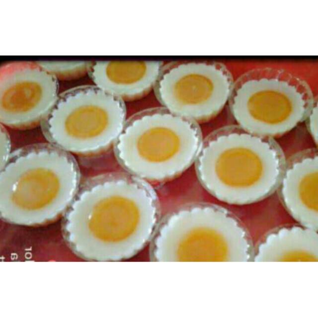 100pcs Mika Puding telur Ceplok