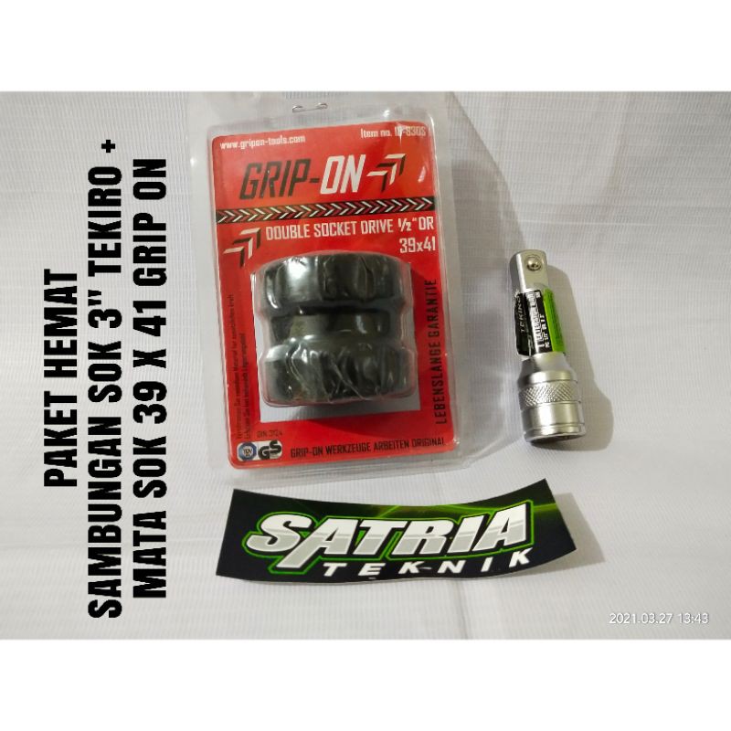 PAKET HEMAT MATA SOK SOCK 39 X 41 GRIP ON + SAMBUNGAN SOK SOCK TEKIRO 3"