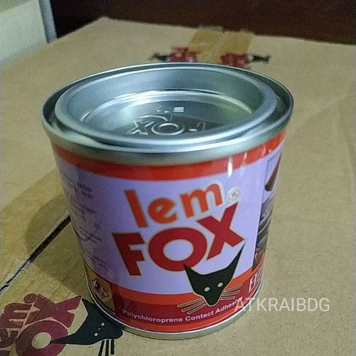 Lem Fox Kaleng 70gr/lem serbaguna/lem fox kuning kaleng 70 gr/fox kaleng kecil/lem aibon