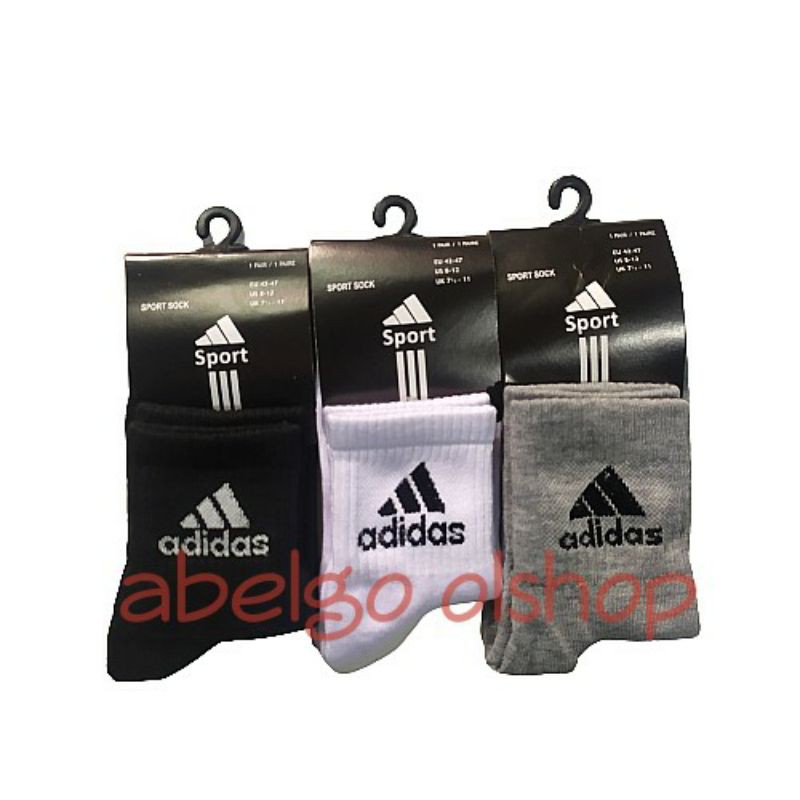 kaos kaki adidas sport premium spandex PE Lembut elastis-ukuran 3/4