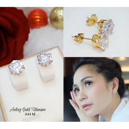 Anting Giwang Mata Satu Anting Titanium Wanita Anti Karat