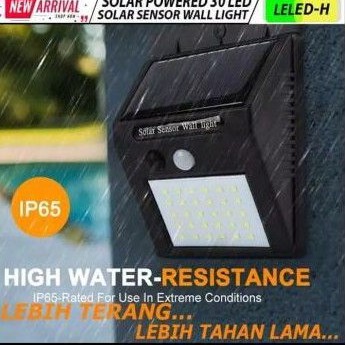 Lampu Taman Tembok Dinding Sensor Solar Tenaga Matahari Surya 30 LED