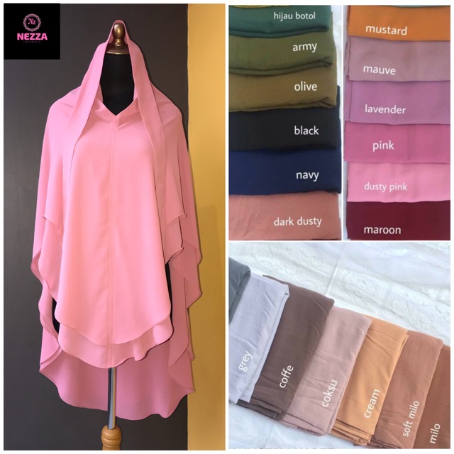 FK DOUBLE LAYER || french khimar double layer || french khimar 2 layer || FK 2 layer