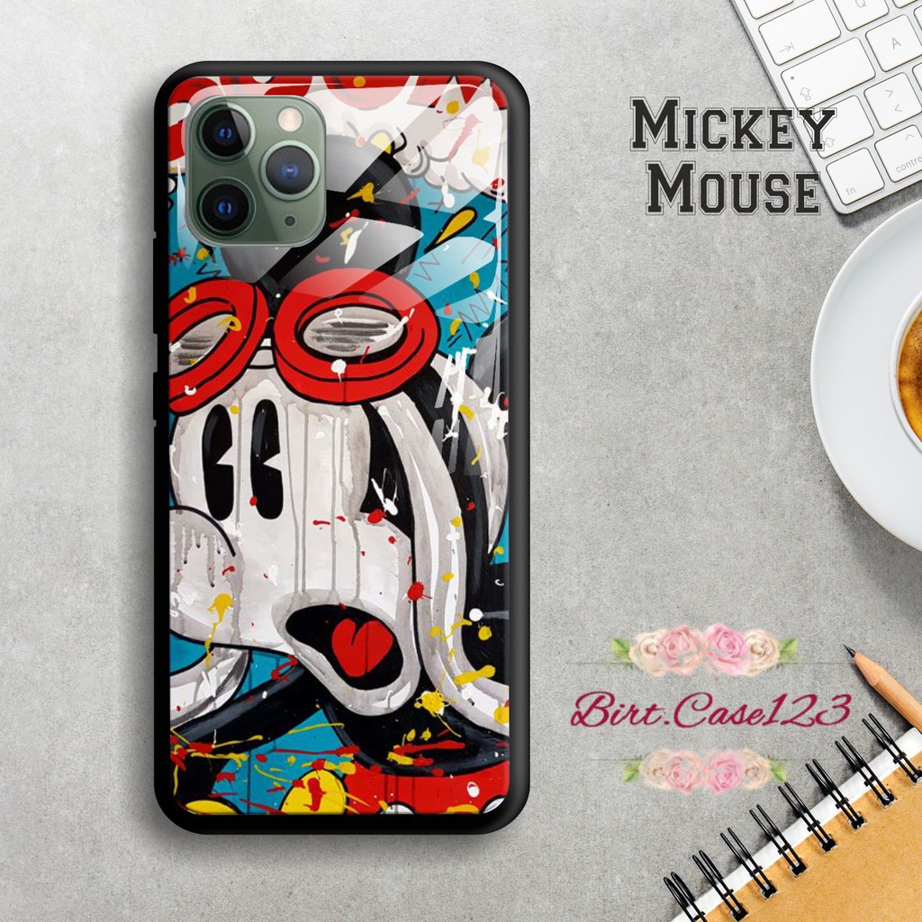 Back case glass MICKEY MOUSE Realme C1 C2 C3 U1 2 2 Pro 3 Pro 5 5i 5s Pro 6 Pro X Xt C11 C15 BC1524