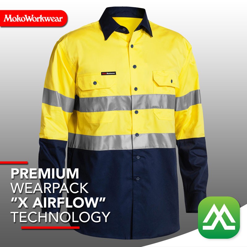 MokoWorkwear - WEARPACK SAFETY MOKO WORKWEAR YELLOW-NAVY