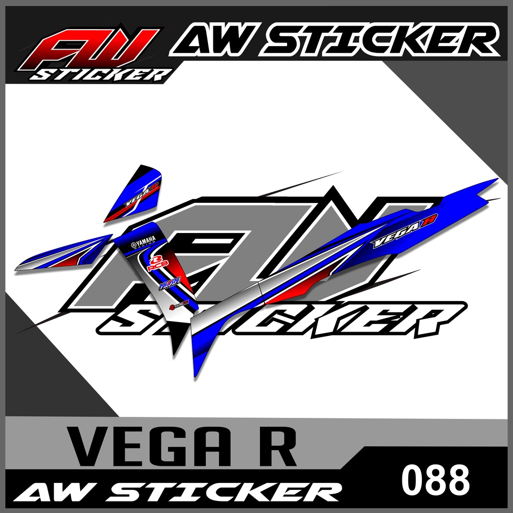 088 striping vega r new semi full variasi racing, sticker striping motor vega r new variasi racing