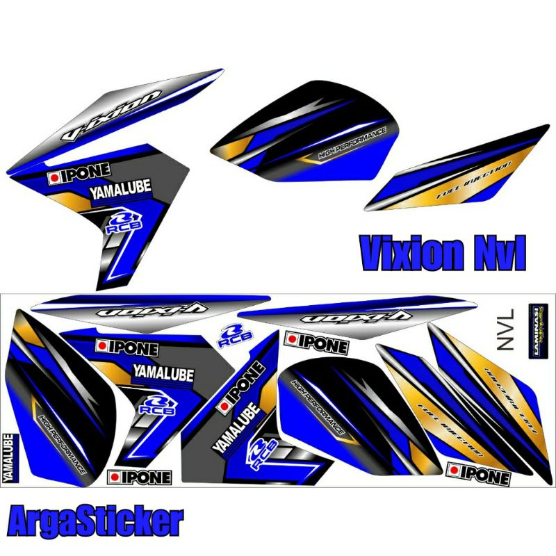 Stiker Vixion New 2013 2014 Nvl Variasi Striping Motor