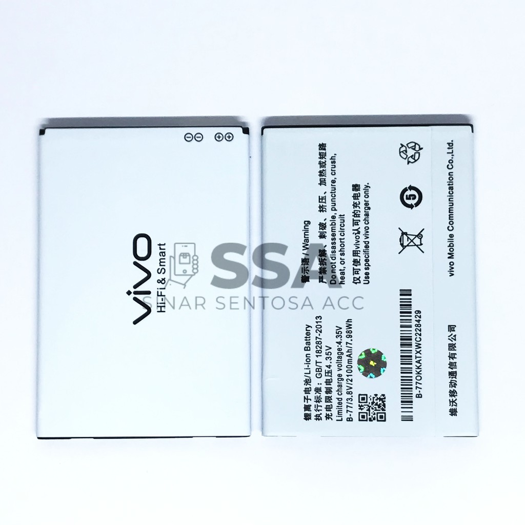 Baterai Original 100% Vivo Y31 Y28 B-77 B77 B 77 Y 31 Y 28 Batre Batrai Battery Ori HP Ori Garansi