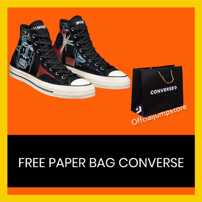 [BISA COD] Converse 70's High x JM Basquiat Black Premium