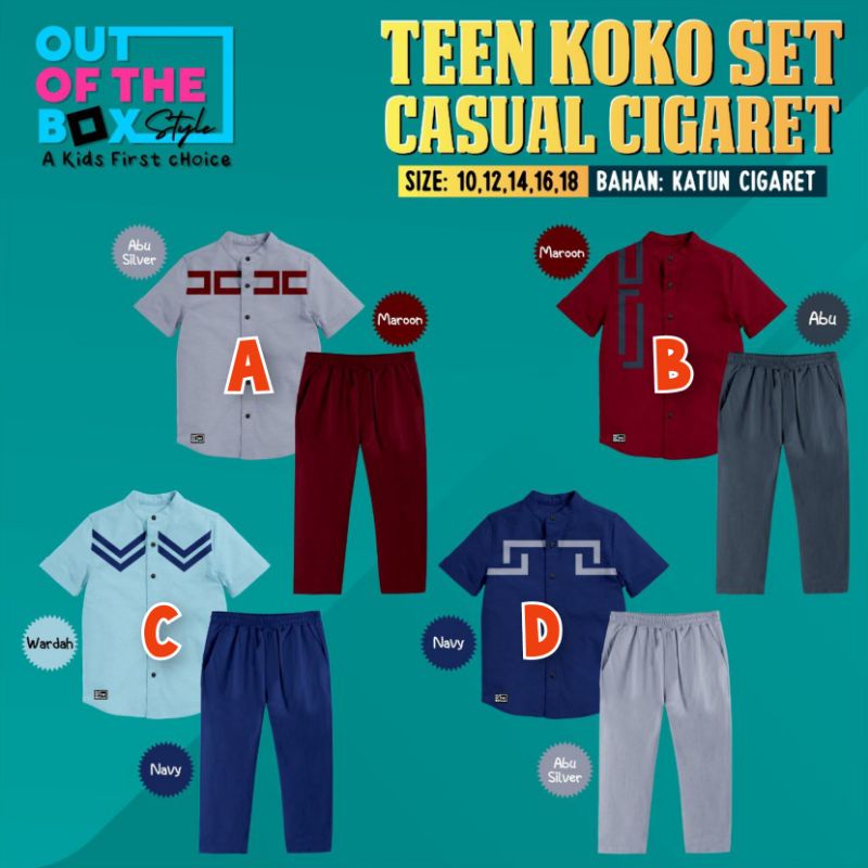 ootb teen koko set casual cigaret