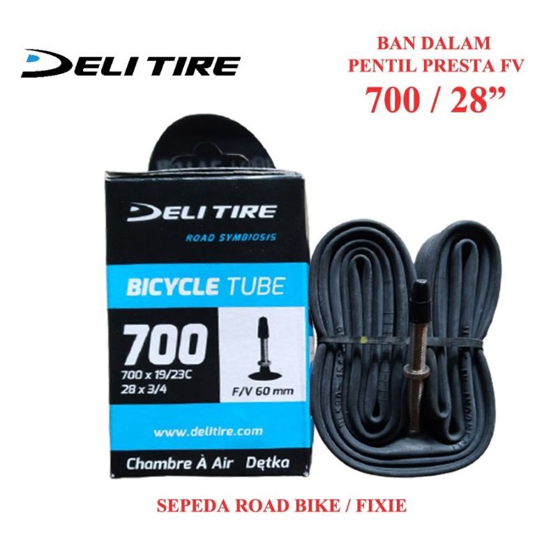 Ban Dalam 700 x 19 / 23c Sepeda Fixie Roadbike. FV &amp; AV. DELI TIRE
