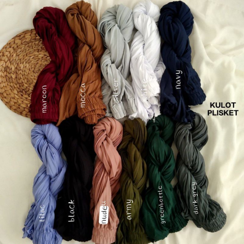 CELANA KULOT PLISKET/KULOT PLISKET/KULOT RIBBON/KULOT WOLFIS/KULOT BUTTON CRINKLE AIRFLOW/ROK PLISKE