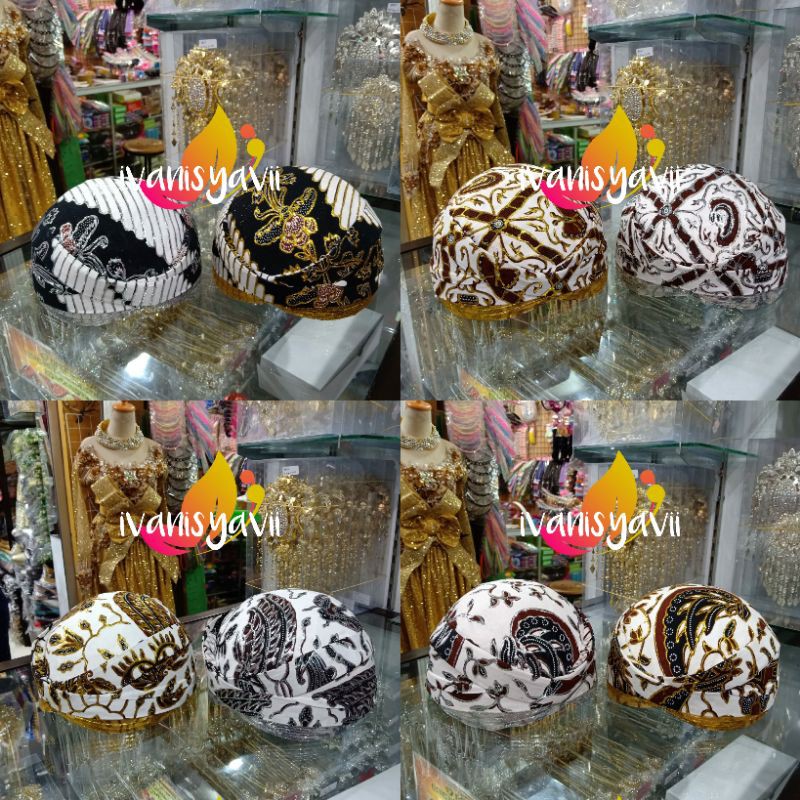 Blangkon Pengantin Solo, Motif Jarik (Prodo)