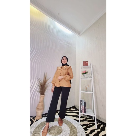 kemeja/blouse-daisy bordir pakaian atasan wanita hijab/ophelia