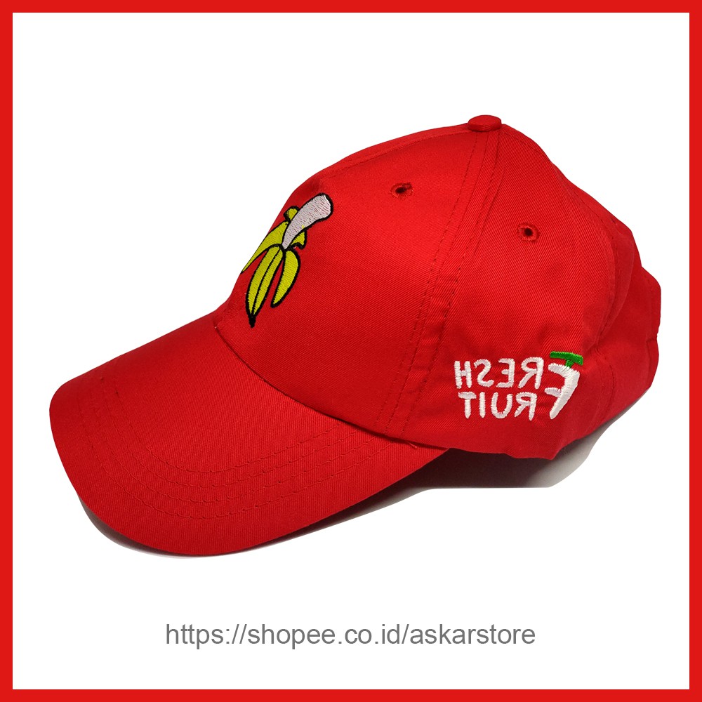 Topi Cewek Bordir / Topi Cewek Merah / Topi Wanita Keren / Topi Lucu / Topi Merah / Topi Baseball