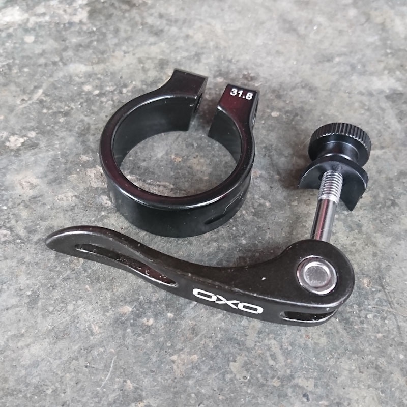 Seat Clamp OXO 31.8 mm Pengunci Tiang Klem Sadel QR Alloy