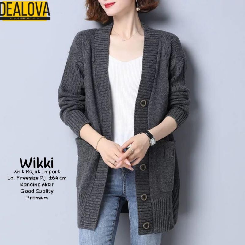 WIKKI CARDI KNIT RAJUT IMPORT BY DEALOVA