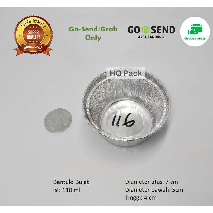 Alumunium Foil Cup Bulat 116/B116 Macaroni Schotel