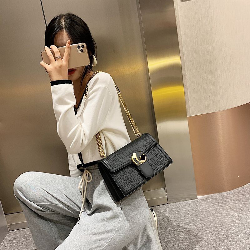 TAS WANITA SLINGBAGS GUCCI_ CROCO STRAP SEMI RANTAI/SHOULDERBAGS