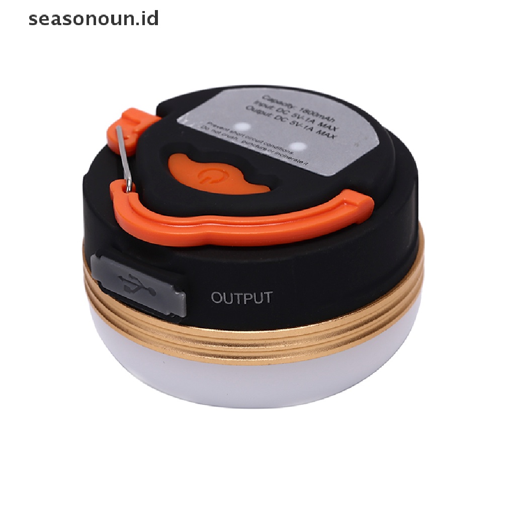 (seasonoun) Lampu Lentera LED Portable Dengan Port Charger USB Untuk Tenda Camping Hiking Memancing