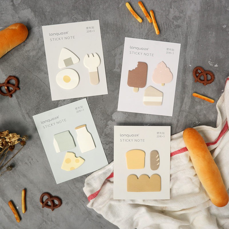 

[FS] Korean Dessert Sticky Notes / Memo Set Mini Motif Makanan DIY Material Bujo