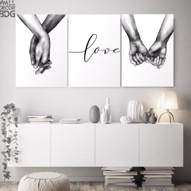 Walldecor minimalis hiasan dinding murah poster hitam ...