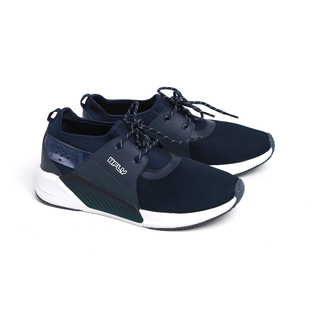 BFLY Sepatu Sneakers Slip On Pria Casual Sporty GRADE NAVY Mesh Synthetic Original