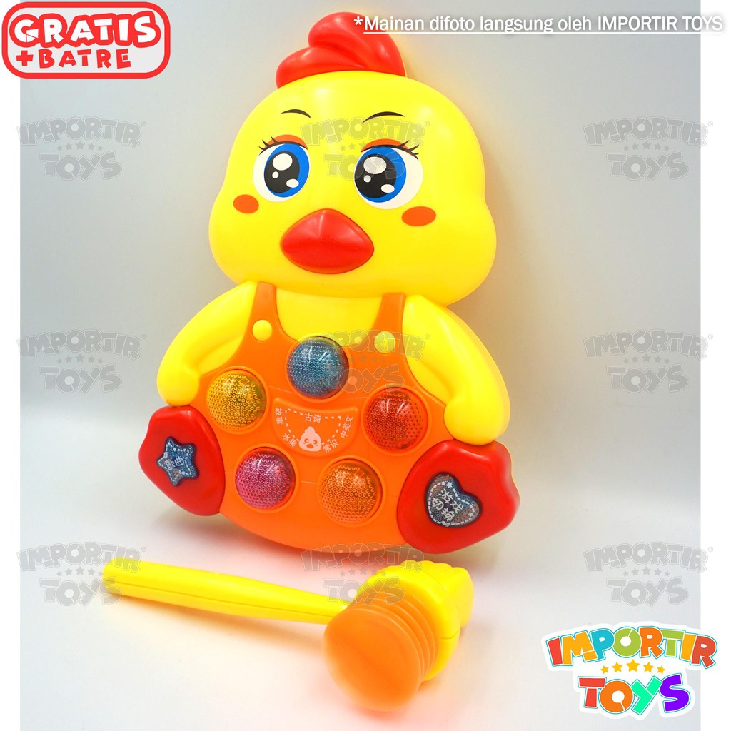 WHACK A MOLE BEBEK Batre BerCAHAYA + MUSIK (IMPORTIR TOYS QUALITY)