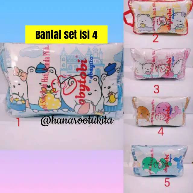 bantal guling bayi baby set isi 4 obytobi by obayito