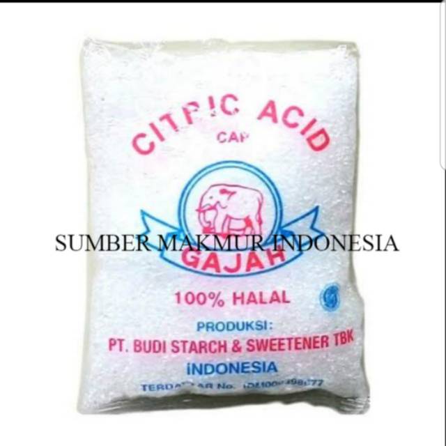 CITRIC ACID CAP GAJAH (CITRONE) 500 GRAM