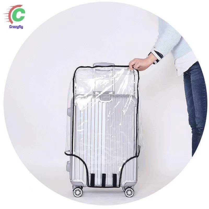 Grosiran Luggage Cover Transparant Cover Pelindung Koper Transparan ukuran 20/24/28 inch