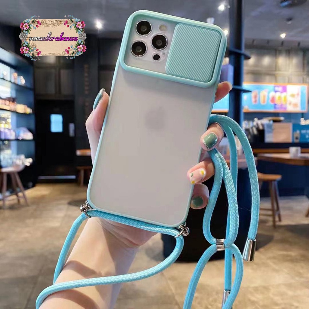 SOFTCASE SLINGCASE SLIDE PELINDUNG KAMERA IPHONE 6 6+ 7 7+ 8 8+ SE 2020 X XR XS MAX SB2562