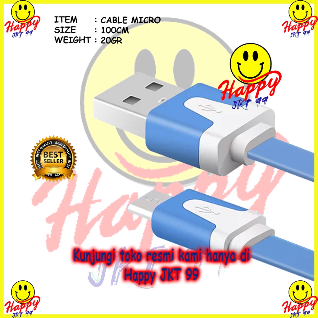 [ HAPPY JKT 99 ] KABEL DATA CHARGER MICRO USB