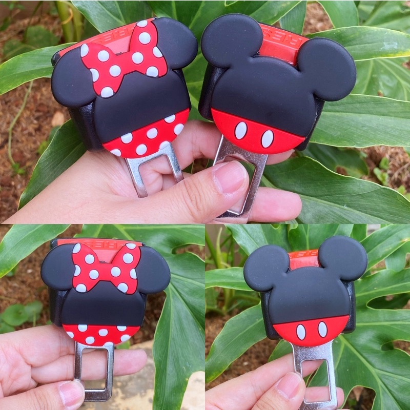 colokan seatbelt mobil mickey mouse minnie mouse emilylife207