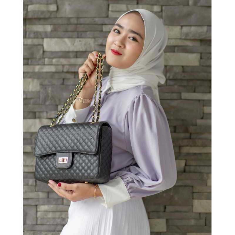 KIARA  BAG BLACK/TAS SELEMPANG WANITA