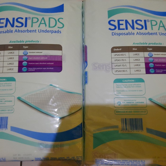 Underpad Sensi Sensipads Underpads 60x90 Perlak Under Pad Sensi Pads Alas Popok