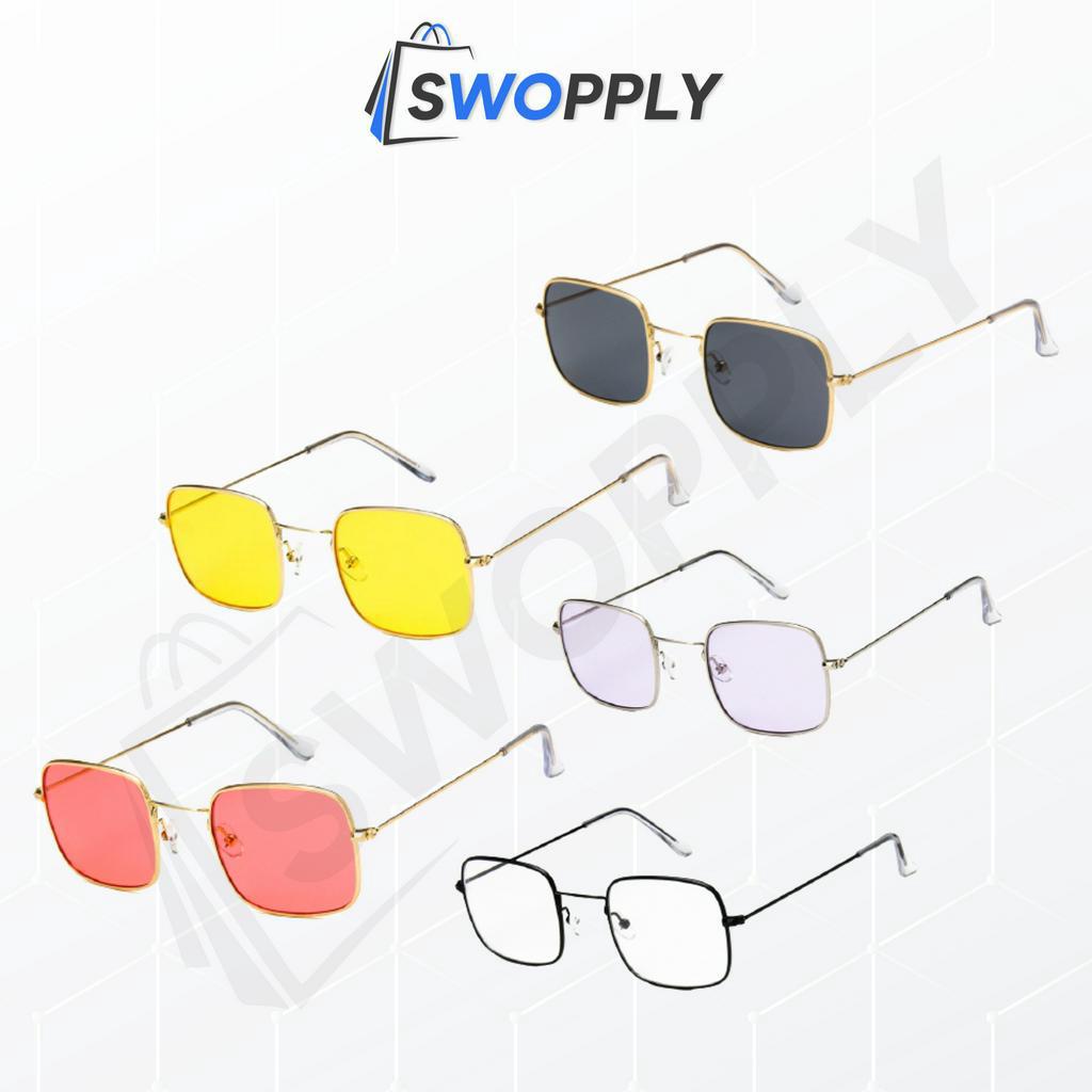 Swopply K704 Kacamata Wanita Kaca Mata Hitam Sunglasses Style Korea Fashion Pria