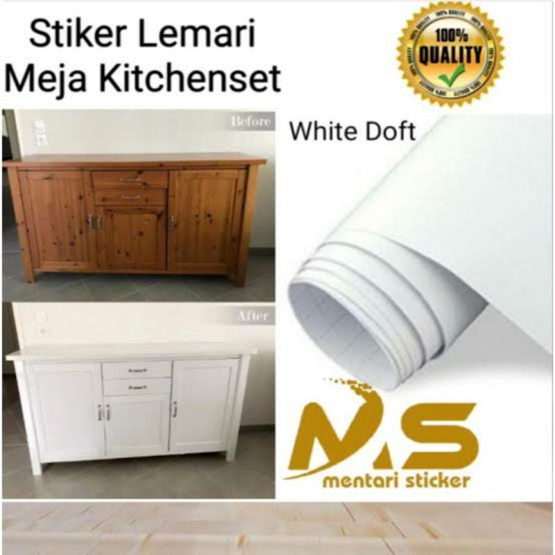Stiker Skotlet Putih Dop / Skotlet Putih Doff Lemari dinding aquarium dan pelindung furniture