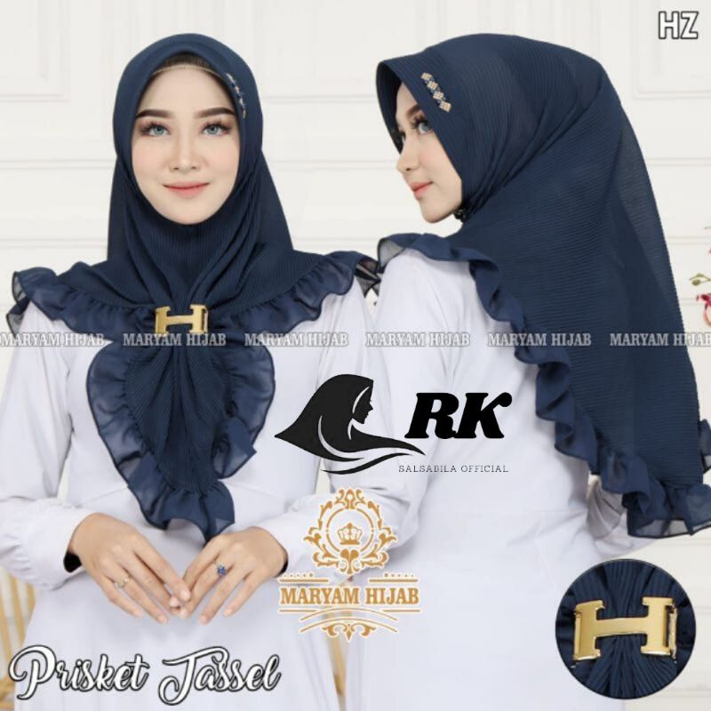 ❤️ RK SALSABILLA  ❤️ JILBAB/HIJAB KHIMAR INSTAN PET PLISKET PAYET REMPEL + FREE GESPER H ORI MH / BE